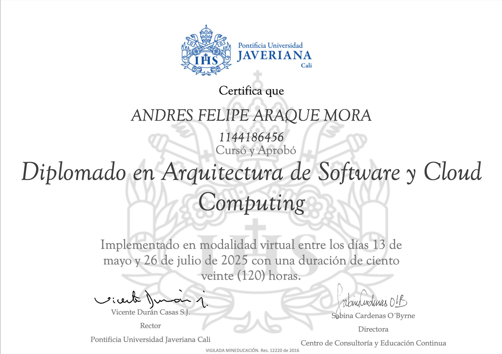 Diploma in Software Architecture and Cloud Computing